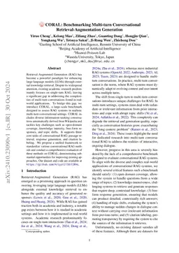 CORAL: Benchmarking Multi-turn Conversational Retrieval-Augmentation
  Generation