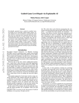 Guided Game Level Repair via Explainable AI