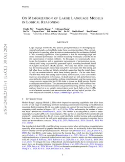 On Memorization of Large Language Models in Logical Reasoning