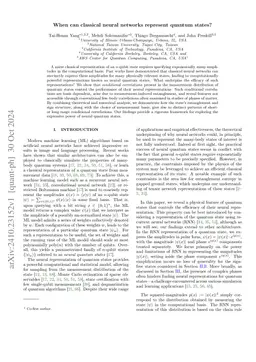 When can classical neural networks represent quantum states?