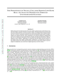 The Persistence of Neural Collapse Despite Low-Rank Bias