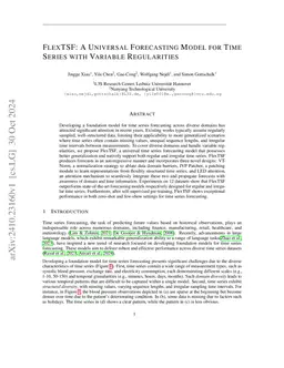 FlexTSF: A Flexible Forecasting Model for Time Series with Variable Regularities