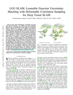 LGU-SLAM: Learnable Gaussian Uncertainty Matching with Deformable
  Correlation Sampling for Deep Visual SLAM