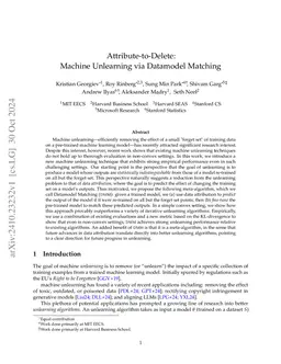 Attribute-to-Delete: Machine Unlearning via Datamodel Matching