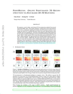 PointRecon: Online Point-based 3D Reconstruction via Ray-based 2D-3D
  Matching