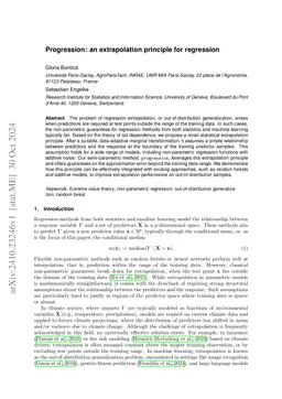 Progression: an extrapolation principle for regression