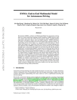EMMA: End-to-End Multimodal Model for Autonomous Driving