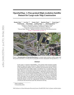 OpenSatMap: A Fine-grained High-resolution Satellite Dataset for
  Large-scale Map Construction