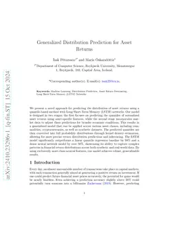 Generalized Distribution Prediction for Asset Returns