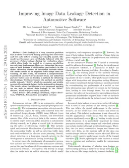 Improving Image Data Leakage Detection in Automotive Software