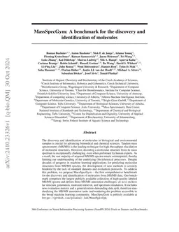 MassSpecGym: A benchmark for the discovery and identification of molecules