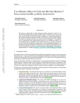 Can Models Help Us Create Better Models? Evaluating LLMs as Data
  Scientists