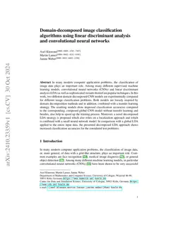 Domain-decomposed image classification algorithms using linear
  discriminant analysis and convolutional neural networks