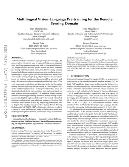 Multilingual Vision-Language Pre-training for the Remote Sensing Domain