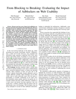 From Blocking to Breaking: Evaluating the Impact of Adblockers on Web
  Usability