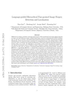 Language-guided Hierarchical Fine-grained Image Forgery Detection and
  Localization
