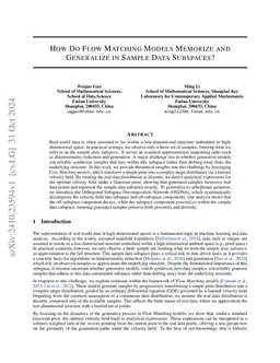 How Do Flow Matching Models Memorize and Generalize in Sample Data
  Subspaces?