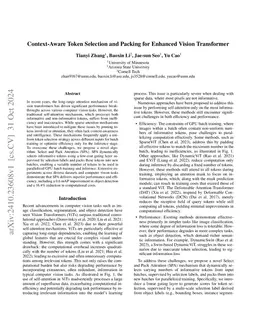 Context-Aware Token Selection and Packing for Enhanced Vision
  Transformer