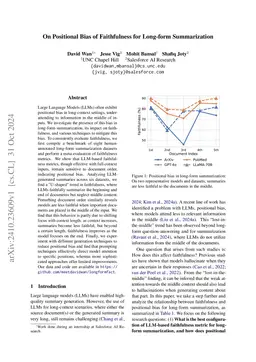 On Positional Bias of Faithfulness for Long-form Summarization