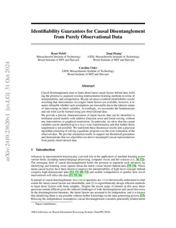 Identifiability Guarantees for Causal Disentanglement from Purely
  Observational Data
