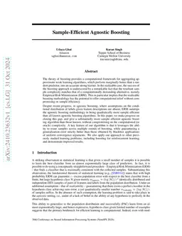 Sample-Efficient Agnostic Boosting