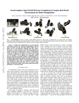 SceneComplete: Open-World 3D Scene Completion in Cluttered Real World Environments for Robot Manipulation