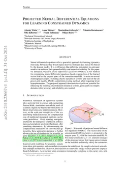 Projected Neural Differential Equations for Learning Constrained
  Dynamics