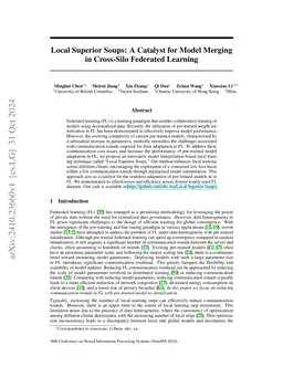 Local Superior Soups: A Catalyst for Model Merging in Cross-Silo
  Federated Learning