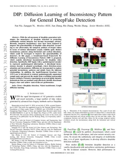DIP: Diffusion Learning of Inconsistency Pattern for General DeepFake
  Detection