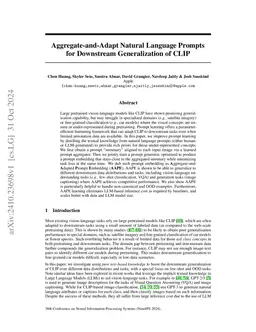 Aggregate-and-Adapt Natural Language Prompts for Downstream
  Generalization of CLIP