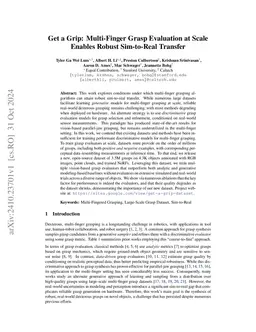 Get a Grip: Multi-Finger Grasp Evaluation at Scale Enables Robust
  Sim-to-Real Transfer