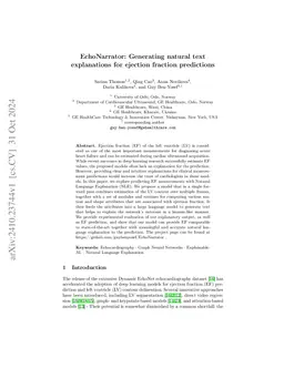 EchoNarrator: Generating natural text explanations for ejection fraction
  predictions