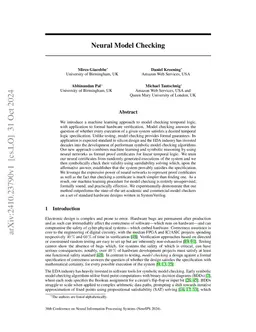 Neural Model Checking