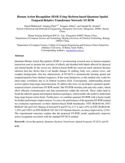 Human Action Recognition (HAR) Using Skeleton-based Spatial Temporal
  Relative Transformer Network: ST-RTR