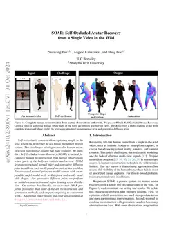 SOAR: Self-Occluded Avatar Recovery from a Single Video In the Wild