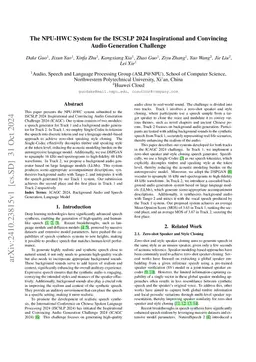 The NPU-HWC System for the ISCSLP 2024 Inspirational and Convincing
  Audio Generation Challenge