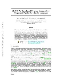 GlotCC: An Open Broad-Coverage CommonCrawl Corpus and Pipeline for Minority Languages