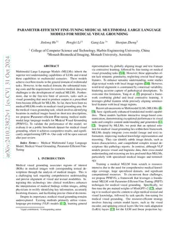 Parameter-Efficient Fine-Tuning Medical Multimodal Large Language Models
  for Medical Visual Grounding