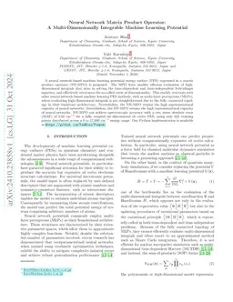 Neural Network Matrix Product Operator: A Multi-Dimensionally Integrable Machine Learning Potential