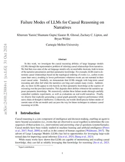 Failure Modes of LLMs for Causal Reasoning on Narratives