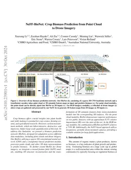 NeFF-BioNet: Crop Biomass Prediction from Point Cloud to Drone Imagery
