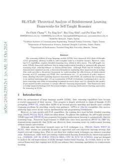 RL-STaR: Theoretical Analysis of Reinforcement Learning Frameworks for Self-Taught Reasoner