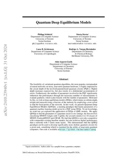 Quantum Deep Equilibrium Models