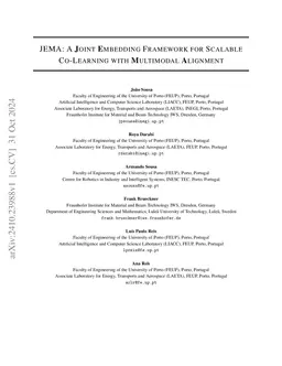 JEMA: A Joint Embedding Framework for Scalable Co-Learning with
  Multimodal Alignment