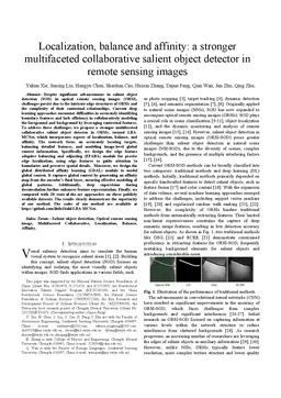 Localization, balance and affinity: a stronger multifaceted
  collaborative salient object detector in remote sensing images