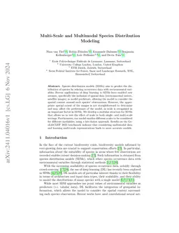 Multi-Scale and Multimodal Species Distribution Modeling