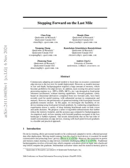 Stepping Forward on the Last Mile