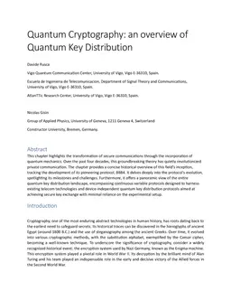Quantum Cryptography: an overview of Quantum Key Distribution