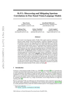 RaVL: Discovering and Mitigating Spurious Correlations in Fine-Tuned
  Vision-Language Models