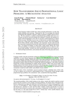 A Implies B: Circuit Analysis in LLMs for Propositional Logical Reasoning